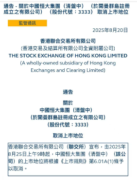 恒大退市迎来“终裁”！
